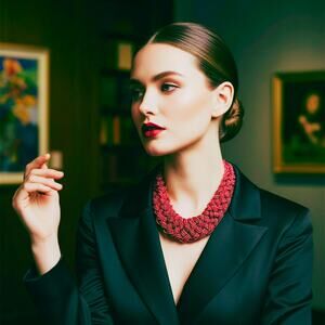 Braided Seed Bead Statement Collar – Artisan Glass Bead Necklace